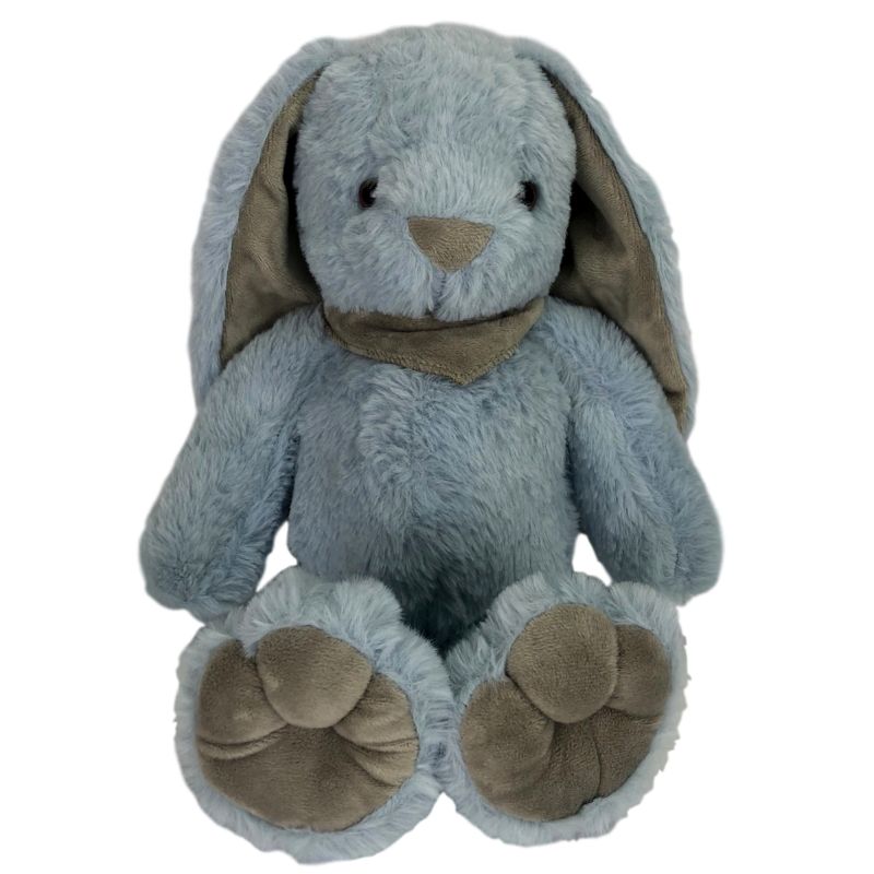 Personalised Plush bunny grey ears (blue)
