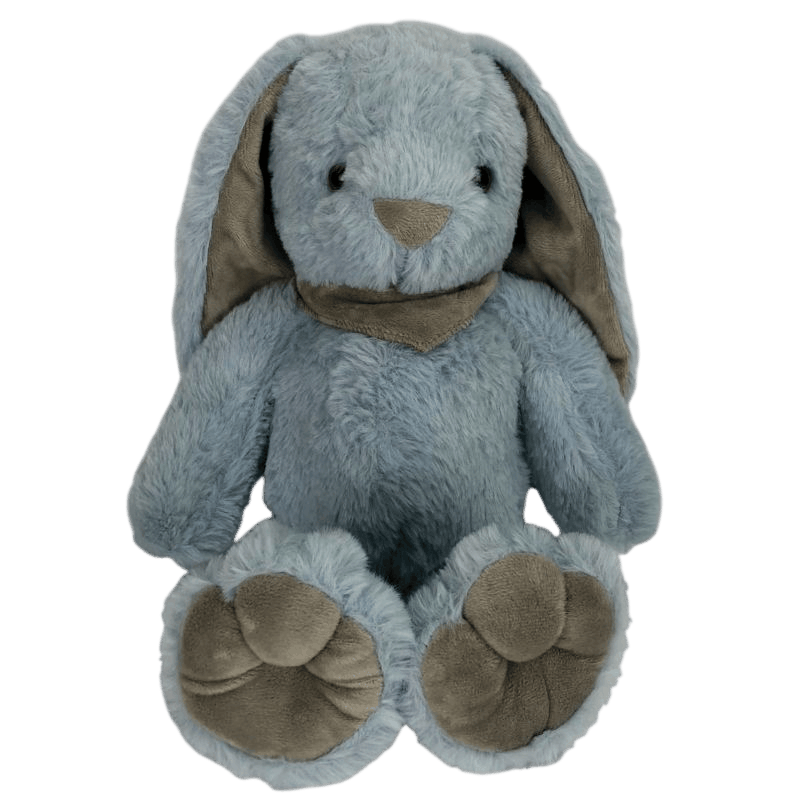 Personalised Plush bunny grey ears (blue)