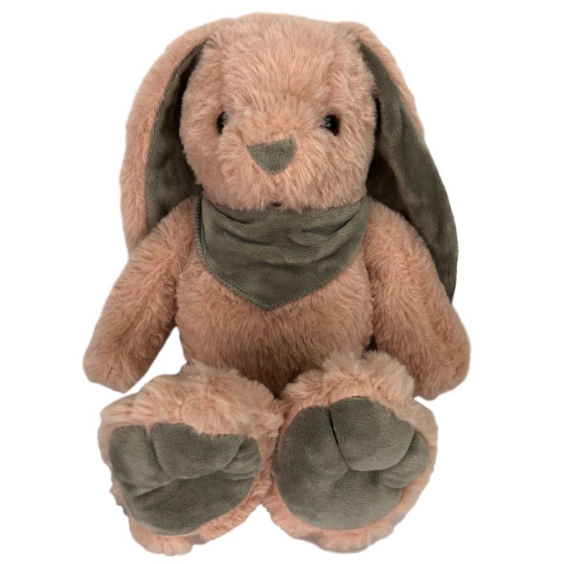Personalised Plush bunny grey ears (pink)