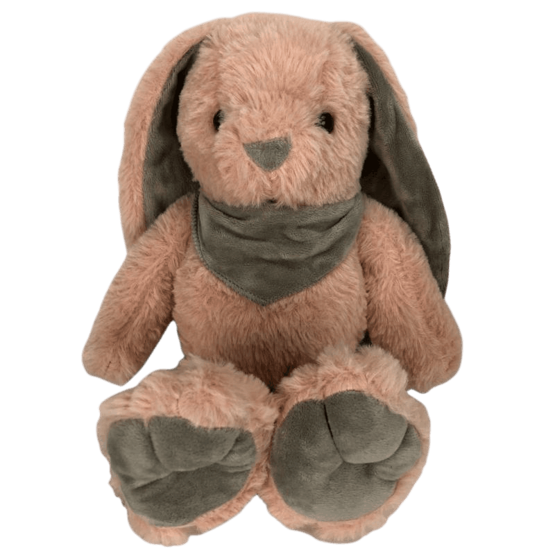 Personalised Plush bunny grey ears (pink)